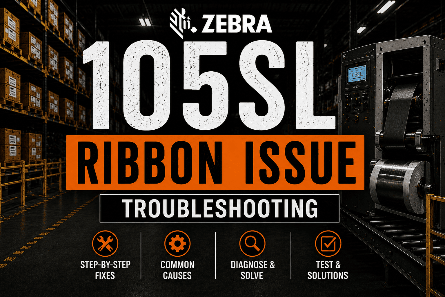 Zebra 105SL Warning Ribbon In Error | How to Fix It